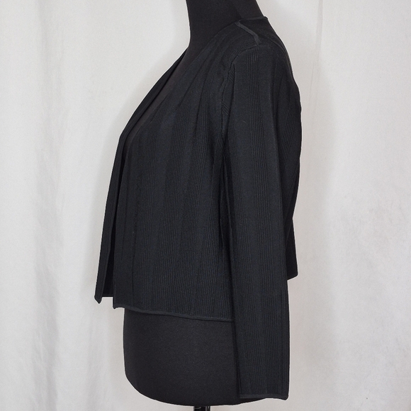 Diane von Furstenberg Ponte Knit Open Front Cropped Cardigan Topper - Size L - Picture 2 of 9